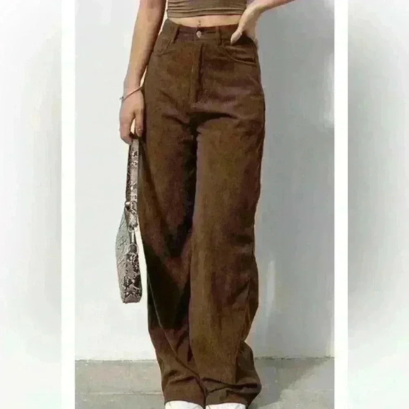 Zara wide leg corduroy pants - Picture 1 of 4
